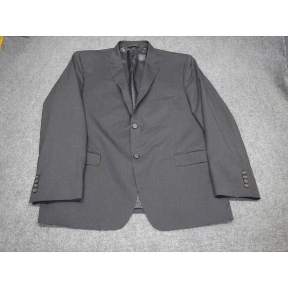 Ralph Lauren Blazer Mens Size 48R Slim Fit Dark Gray Black Label Two Button Wool - Picture 1 of 12